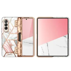 i-Blason Cosmo Pro Marble Pink Snap Case for Samsung Galaxy Z Fold4 (Galaxy2022-ZFold4-5G-Cosmo-Pen-SP-Marble)