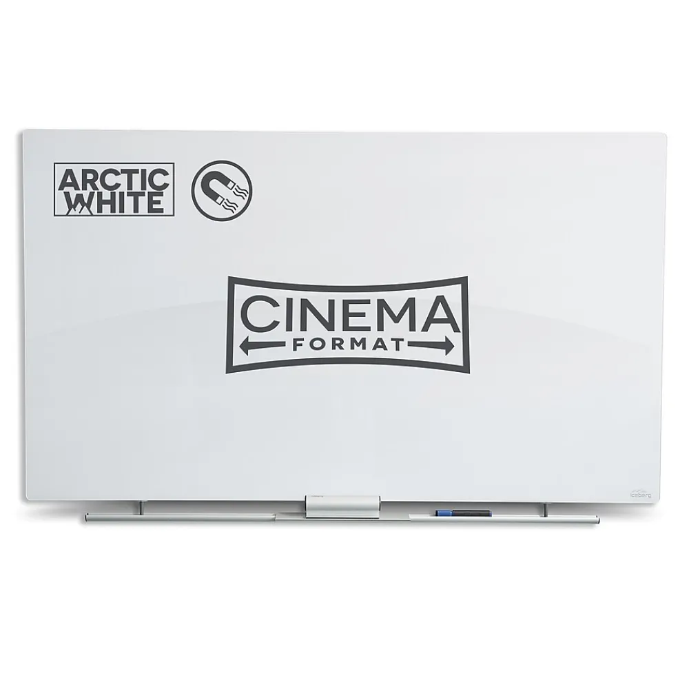 Dry Erase*ICEBERG Clarity Magnetic 36"x62" Glass Dry Erase Board (31193)