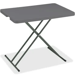 Folding Tables*ICEBERG IndestrucTable TOO Folding Table, Rectangle Top, X-shaped Base, 30" L x 20" W x 28" H, Charcoal