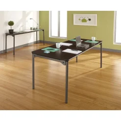 Folding Tables*ICEBERG Maxx Legroom Rectangular Folding Table, Walnut, 29 1/2"H x 72"W x 30"D