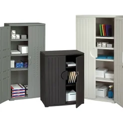 Storage Cabinets*ICEBERG ® Officeworks® Polyethylene Storage Cabinet, Non-Assembled, 46Hx36Wx22D