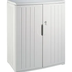 Storage Cabinets*ICEBERG ® Officeworks® Polyethylene Storage Cabinet, Non-Assembled, 46Hx36Wx22D", Platinum