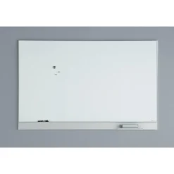 Dry Erase*ICEBERG Polarity Steel Dry-Erase Whiteboard, Aluminum Frame, 6' x 4' (31260)