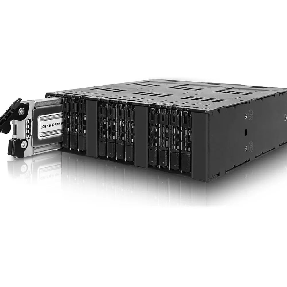 Clearance Icy Dock ToughArmor M.2 5.25" External SATA Hard Drive Enclosure SSD, Black (MB872MP-B)