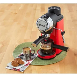 Imusa 4-Cups Espresso Machine, Red (GAU-18218)