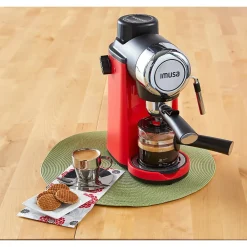 Imusa 4-Cups Espresso Machine, Red (GAU-18218)