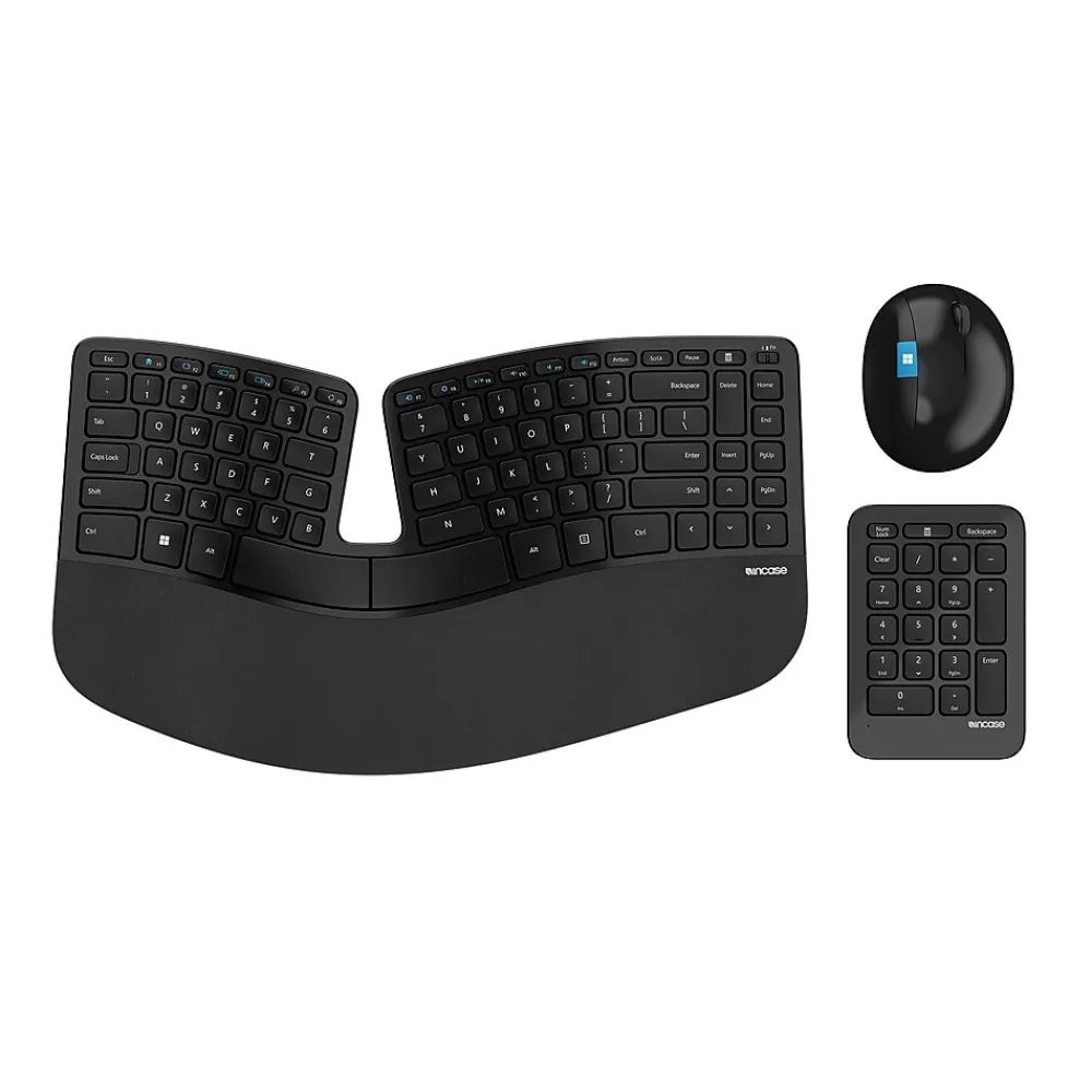 Sale Incase Sculpt Wireless Ergonomic Keyboard and Laser Mouse Combo, Black (L5V-00001)