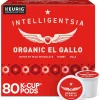 Intelligentsia Organic El Gallo Coffee, Keurig K-Cup Pod, Light Roast, 20/Box, 4 Boxes/Carton (5000371867CT)