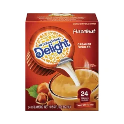 International Delight Hazelnut Dairy Free Liquid Creamer, 0.44 oz., 24/Box (WWI100680)