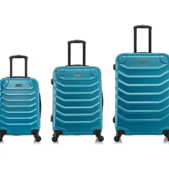 Endurance 3-Piece Hardside Spinner Luggage Set, Teal (IUENDSML-TEA)<InUSA Hot