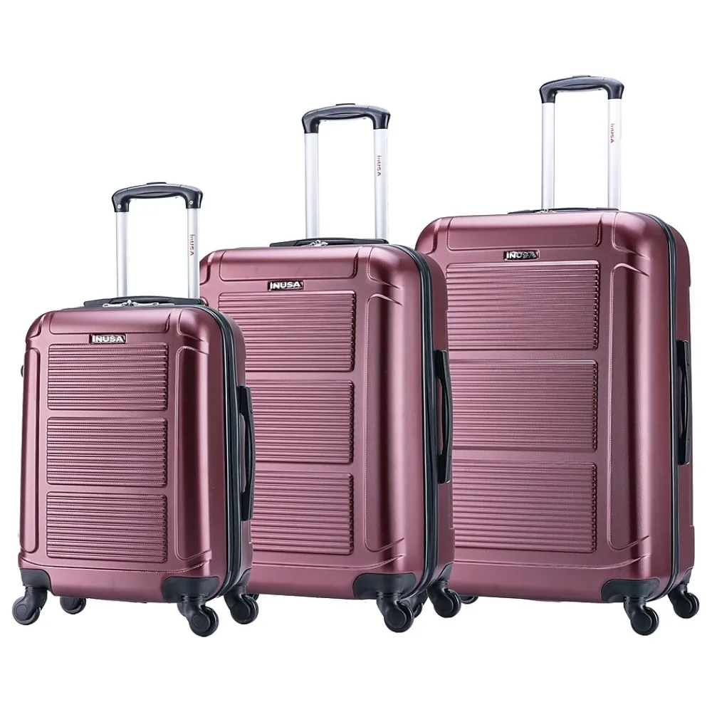 Pilot 3-Piece Hardside Spinner Luggage Set, Wine (IUPILSML-WIN)<InUSA Hot