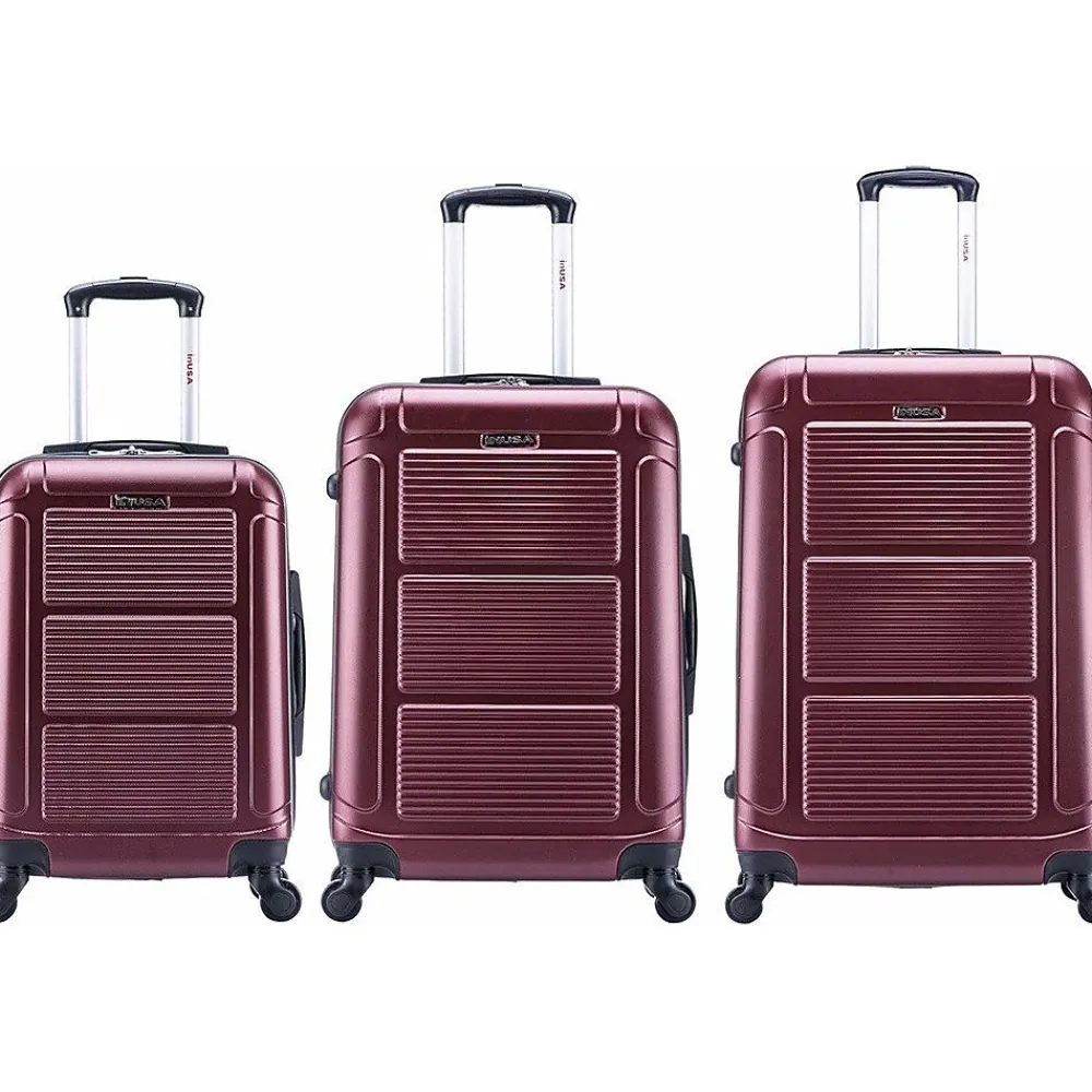 Pilot 3-Piece Hardside Spinner Luggage Set, Wine (IUPILSML-WIN)<InUSA Hot