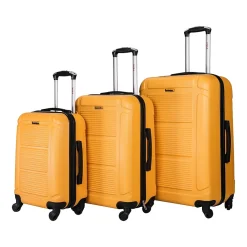 Pilot 3-Piece Hardside Spinner Luggage Set, Mustard (IUPILSML-MUS)<InUSA Best