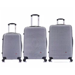 Royal 3-Piece Hardside Spinner Luggage Set, Silver (IUROYSML-SIL)<InUSA Clearance