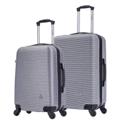 Royal 2-Piece Hardside Spinner Luggage Set, (IUROY0SM-SIL)<InUSA Best