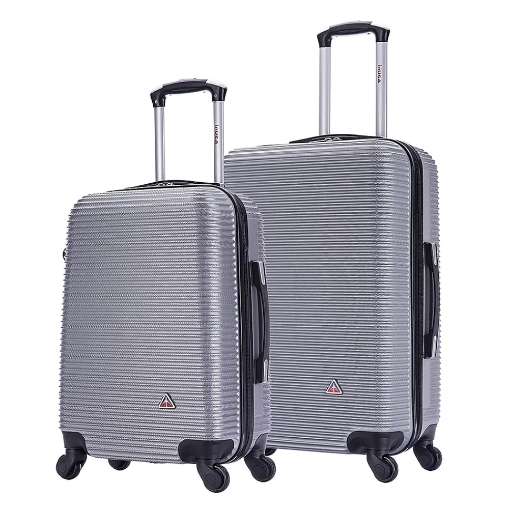 Royal 2-Piece Hardside Spinner Luggage Set, (IUROY0SM-SIL)<InUSA Best