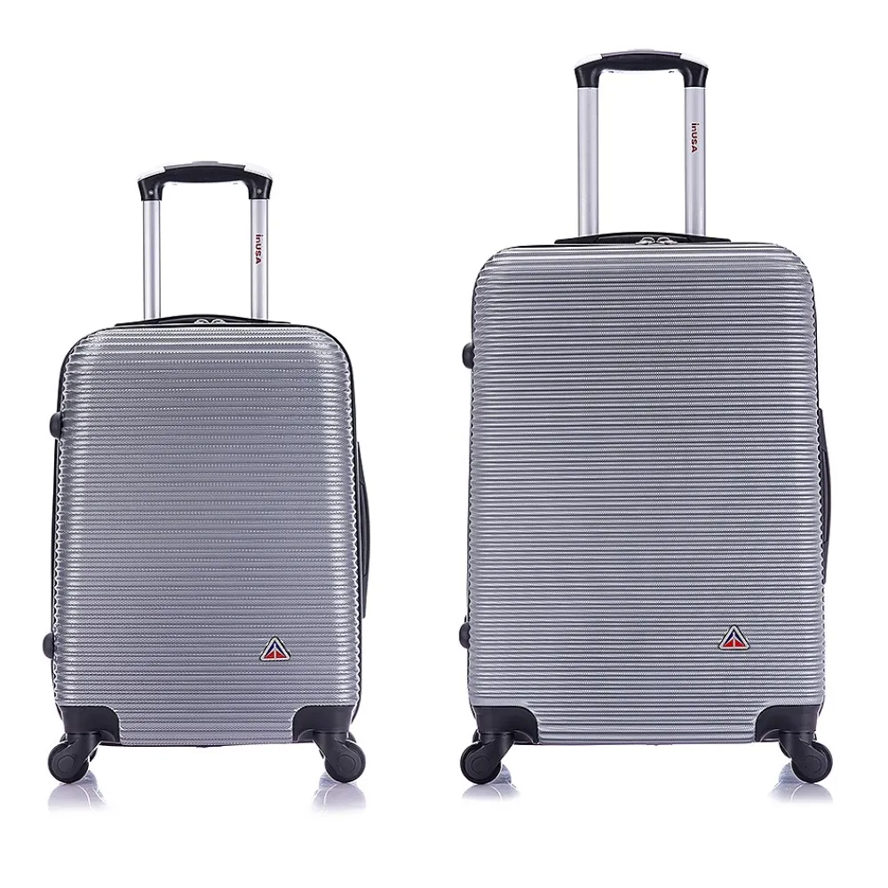 Royal 2-Piece Hardside Spinner Luggage Set, (IUROY0SM-SIL)<InUSA Best