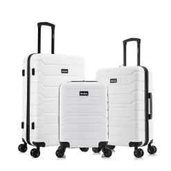 Trend 3-Piece Hardside Spinner Luggage Set, White (IUTRESML-WHI)<InUSA New