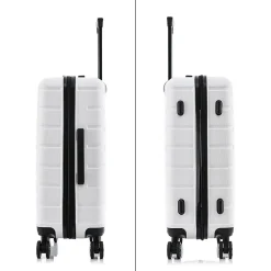Trend 3-Piece Hardside Spinner Luggage Set, White (IUTRESML-WHI)<InUSA New