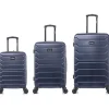 Trend 3-Piece Hardside Spinner Luggage Set, Blue (IUTRESML-BLU)<InUSA New