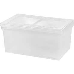 File Storage|Iris Letter Size File Box Storage, Clear (139921)