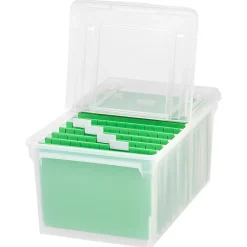 File Storage|Iris Letter Size File Box Storage, Clear (139921)