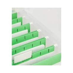 File Storage|Iris Plastic File Box with Attached Flip Top Lid, Letter Size, Clear, 5/Pack (139921)