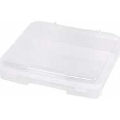 File Storage|Iris Plastic File Box with Latching Lid, Letter Size, Clear, 6/Pack (150655)