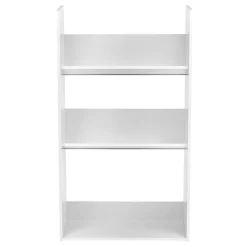 Bookcases*Iris 3-Tier Tilted Shelf Book Rack, White (596102)