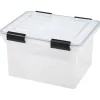 File Storage|Iris WeatherPro Plastic File Box, Letter/Legal Size, Clear (110600)