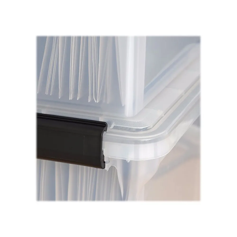 File Storage|Iris WeatherPro Plastic File Box, Letter/Legal Size, Clear (110600)