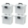 File Storage|Iris WeatherPro Plastic File Box with Latching Lid, Letter/Legal Size, Clear, 4/Pack (110350)