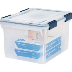 File Storage|Iris WeatherPro Plastic File Box Latch Lid, Letter/Legal Size, Clear (110601)