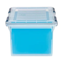 File Storage|Iris WeatherPro Plastic File Box Latch Lid, Letter/Legal Size, Clear (110601)