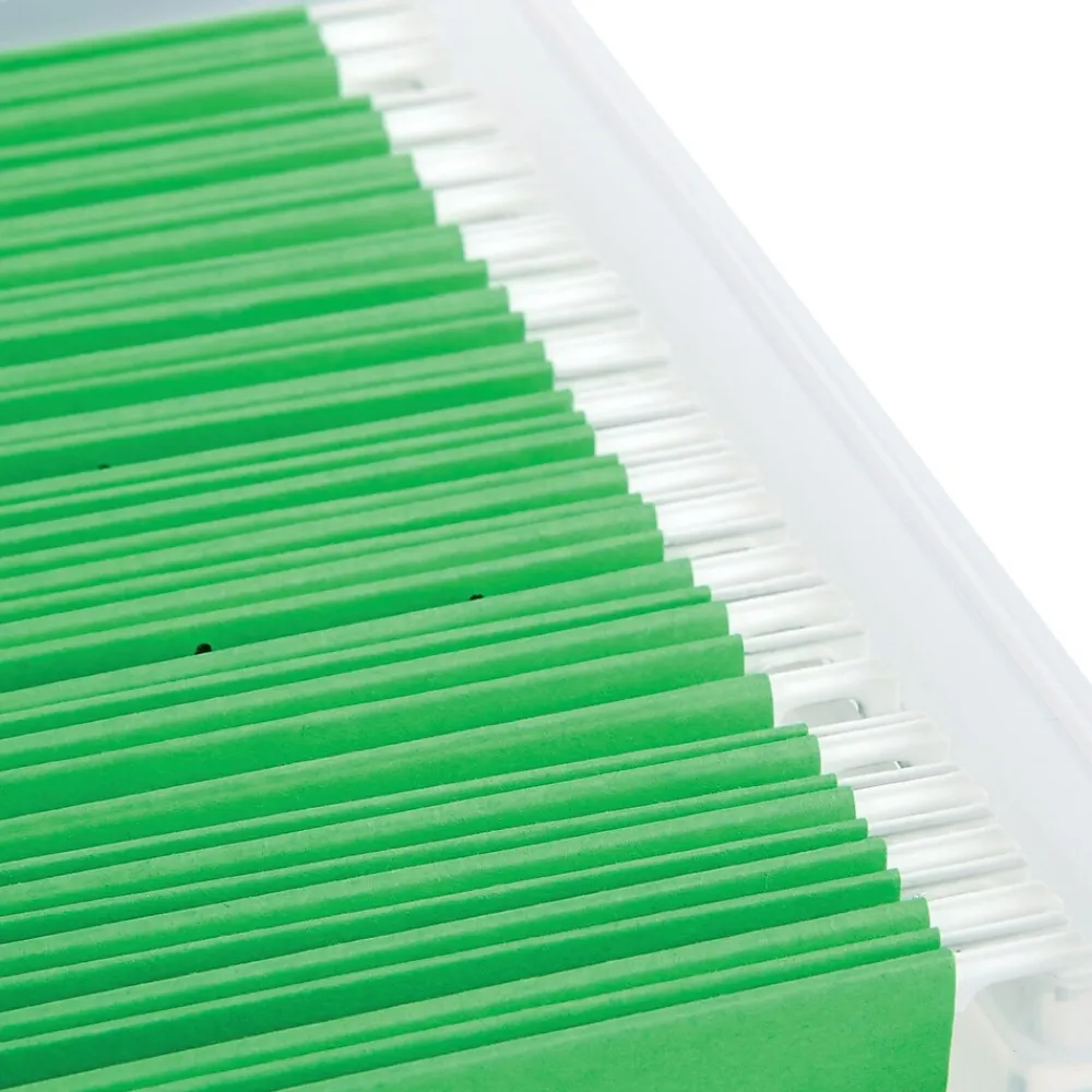 File Storage|Iris WeatherPro Portable File Box, Letter Size, Clear (110351)