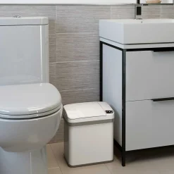 Automatic Touchless Sensor Indoor Trash Can, 2.5 Gallon, White (MT02SW)<iTouchless Outlet