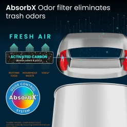 Dual-Deodorizer Stainless Steel Trash Can, 16 gal., Brushed Steel (OL16STV)<iTouchless Clearance