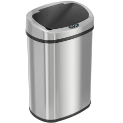 SensorCan Stainless Steel Sensor Trash Can with AbsorbX Odor Control System, Silver, 13 gal. (ITOS13B)<iTouchless Hot