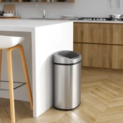 SensorCan Stainless Steel Sensor Trash Can with AbsorbX Odor Control System, Silver, 13 gal. (ITOS13B)<iTouchless Hot