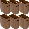 SlimGiant Polypropylene Trash Can with no Lid, Toffee Brown, 4.2 gal., 6/Pack (SG105Nx6)<iTouchless Sale