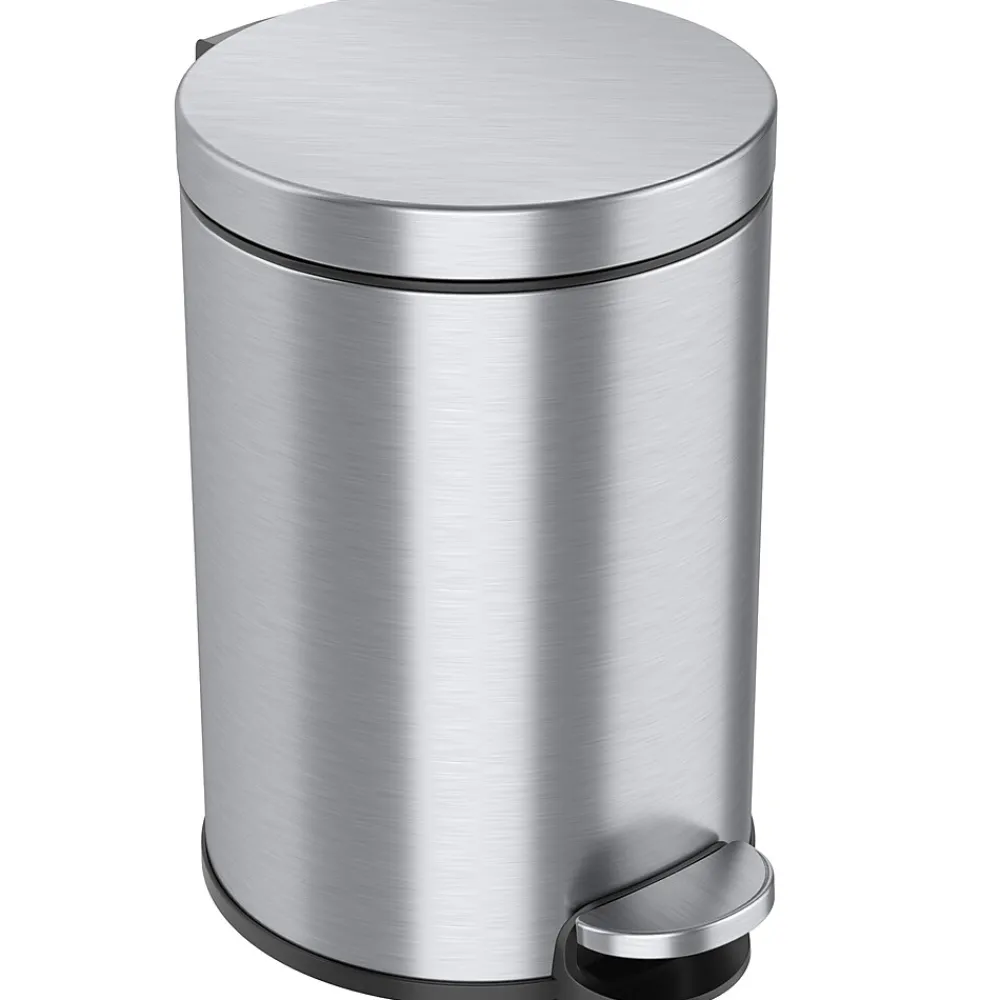 SoftStep Round Stainless Steel Step Trash Can with Hinged Lid, 3.17 Gallon (IP03RSS)<iTouchless Sale