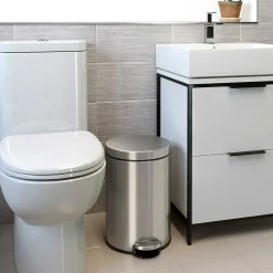 SoftStep Round Stainless Steel Step Trash Can with Hinged Lid, 3.17 Gallon (IP03RSS)<iTouchless Sale