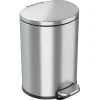 SoftStep Semi-Round Stainless Steel Step Trash Can with Hinged Lid, 2.91 Gallon (IP03DSS)<iTouchless Hot