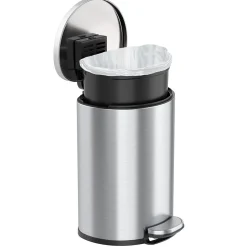 SoftStep Semi-Round Stainless Steel Step Trash Can with Hinged Lid, 2.91 Gallon (IP03DSS)<iTouchless Hot