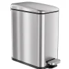 SoftStep Slim Stainless Steel Step Trash Can with Hinged Lid, 1.29 Gallon (PS01RSS)<iTouchless Clearance