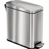 SoftStep Stainless Steel Slim Step Trash Can with AbsorbX Odor Control System, Silver, 3 Gal. (PS03RSS)<iTouchless Best