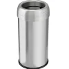 Stainless Steel Open Top Trash Can, Silver, 16 gal. (OL16STR)<iTouchless