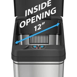 Stainless Steel Sensor Trash Can, 13 Gallon, Silver (DZT13)<iTouchless Outlet