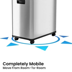 Stainless Steel Rectangular Sensor Trash Can and Recycle Bin, 16 Gal., Silver (IT16RES)<iTouchless New