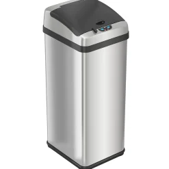 Stainless Steel Sensor Trash Can Platinum Edition with AbsorbX Odor Control System, 13 Gal., Silver (IT13RX)<iTouchless